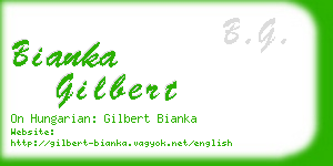 bianka gilbert business card